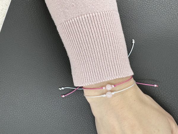 CADI Armband Edelstein Rosenquarz, handgemacht in Kärnten