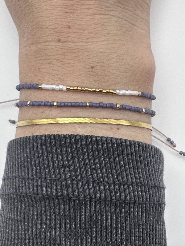 Armband Cadi Miyuki Spacer gold blauviolett, Handarbeit aus Kärnten