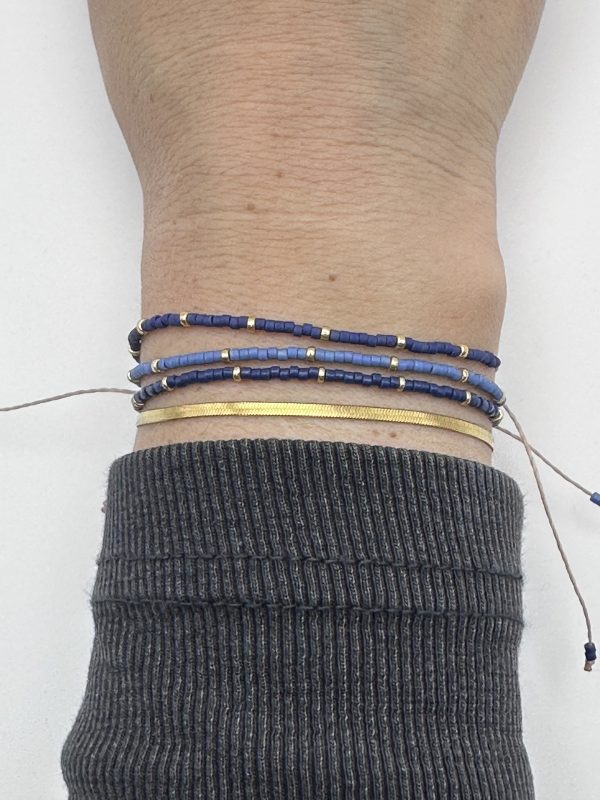 Armband Cadi Miyuki Spacer blau gold